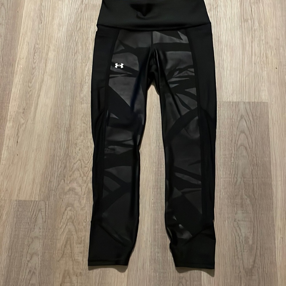 Under Amour Black Embossed Panel Leggings